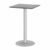 Barový stůl BIANCA, 700×700 mm, HPL, černá/hliníkově šedá