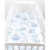 BBL Dětské prostěradlo do postele bavlna – 120 x 60 cm – slon pastelová modrá