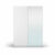 Bílá šatní skříň se zrcadlem a s posuvnými dveřmi 151×215 cm Lisburn – Cosmopolitan Design