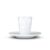 Bílý mlsný porcelánový šálek na espresso s podšálkem 58products, objem 80 ml