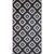 Černobílý koberec Vitaus Geo Winston, 50 x 80 cm