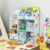 Dětský regál na knihy a hračky vesmírné motivy 93 x 100 x 30cm
