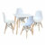 Idea Jídelní stůl 80×80 UNO bílý + 4 židle UNO bílé