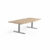 Jednací stůl MODULUS, 2400×1200 mm, T-nohy, stříbrná podnož, dub