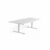 Jednací stůl MODULUS, výškově nastavitelný, 2400×1200 mm, bílý rám, bílá