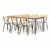 Jídelní sestava JAMIE + PORTLAND, stůl 1800×800 mm + 6 židlí, buk/černá