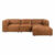 Koňakově hnědá rohová pohovka z recyklované kůže Bonami Selection Fairfield, pravý roh, 282 cm