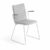 Konferenční židle OTTAWA, s područkami, ližinová podnož, stříbrně šedý potah, šedá