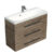 Koupelnová skříňka s umyvadlem Naturel Cube Way 100×76,5×40 cm dub wellington CUBE21003DW