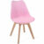 MIADOMODO Sada jídelních židlí, růžové, 4 kusy