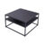 Moebel Living Černý kovový konferenční stolek Durma 70 x 70 cm