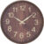 Nástěnné hodiny s imitací dřeva Rimini, pr. 30,5 cm, tm. hnědá
