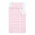 Růžové bavlněné povlečení Bianca Check and Stripe, 135 x 200 cm