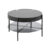 Scandi Černý skleněný konferenční stolek Lipton 75 cm