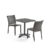 Set zahradního nábytku Aston + Piazza, 1 stůl 700×700 mm a 2 ratanové židle