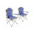 Skládací kempingová židle Divero Deluxe, modro/šedá, 2 ks