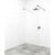 Sprchová zástěna Walk-in 100 cm SAT v barvě profilu černá SATBWI100MSZAVC
