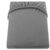 Tmavě šedé elastické džersejové prostěradlo DecoKing Amber Collection, 140/160 x 200 cm